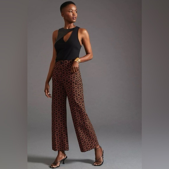 Anthropologie Maeve The Collette Ponte Magic Fabric Sz 31 Motif Mosaic - Picture 2 of 7